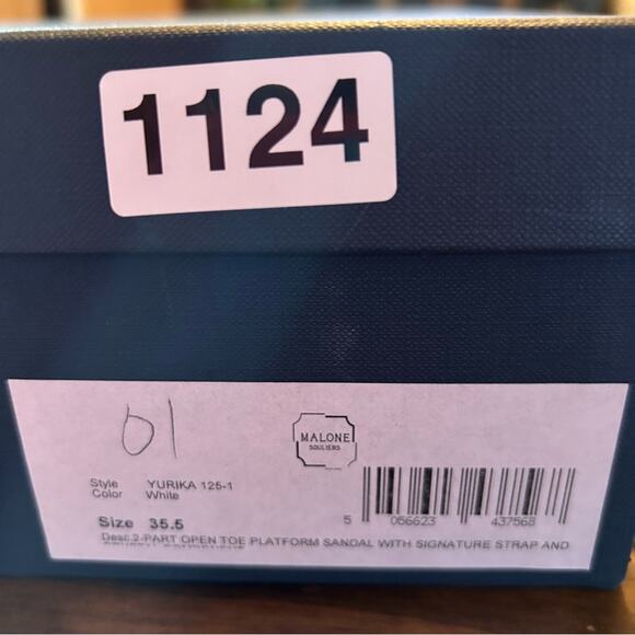 Malone Souliers Yurkia Crystal Platform Sandals Block Heel Open Toe EU 35.5 - Picture 10 of 10